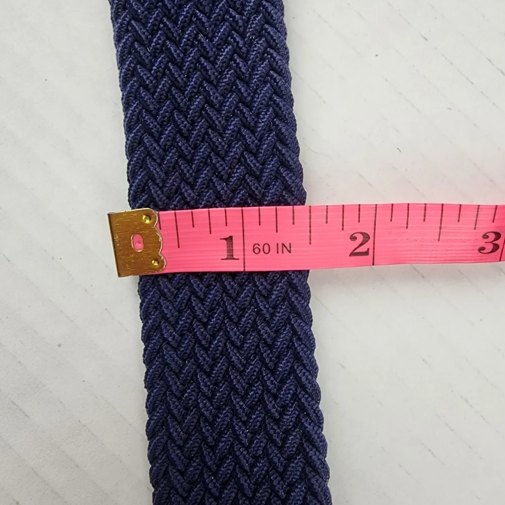 Saddlebred Comfort Flex Navy Belt Mens 3X Big&Tall Nylon Braided Nylon Stretch